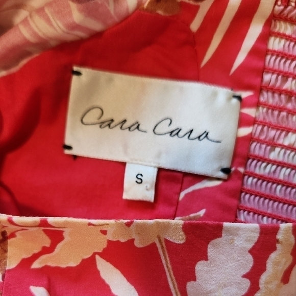 CARA CARA MONTAUK‎ RED PALMS DRESS S - Picture 4 of 10